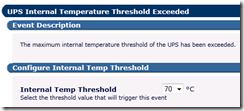 APC Temp Threshold