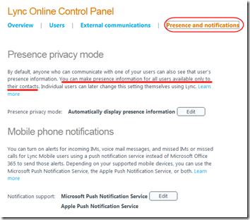 Lync Presence