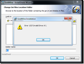 GoldMine Install Error 3