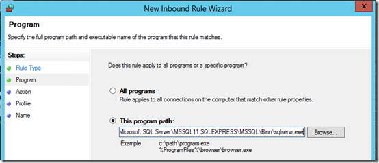 SQL Express Firewall 1