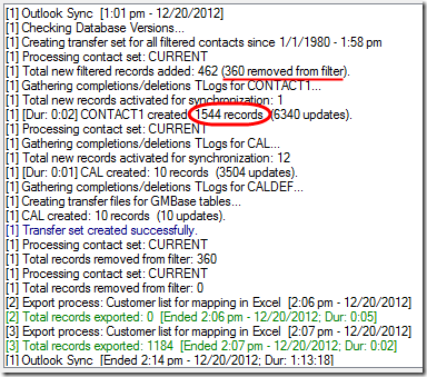 1.Outlook sync with old SQL clause in filter