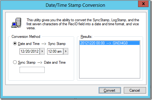 GoldMine Sync Stamp Conversion 2