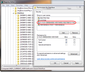 Registry permissions after domain change 2