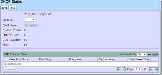 RV320 no DHCP Status