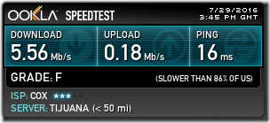 Cox speedtest 1