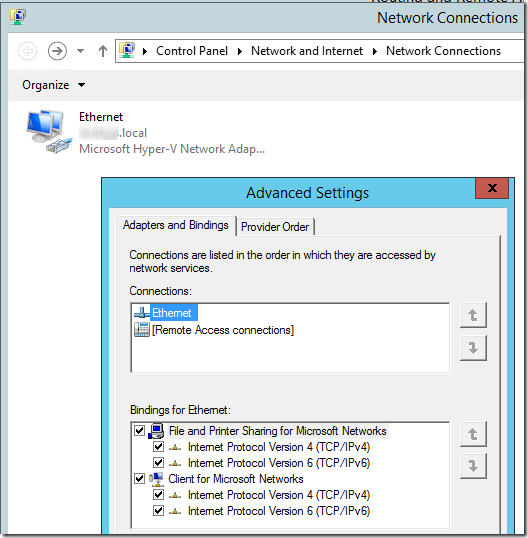 SBC server network adapter order 1