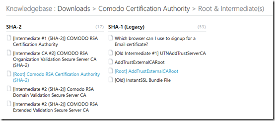 Comodo certificates 1