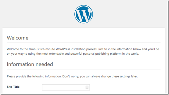 WordPress re-install 1