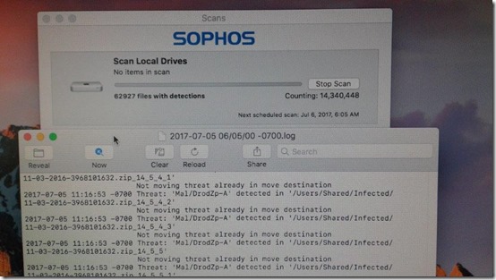 Sophos on Mac infinite loop