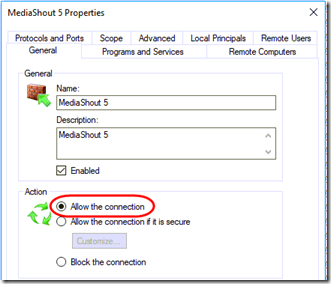 MediaShout firewall 05