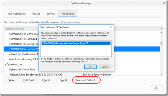 Firefox And Intermediate Certificates Mcb Systems