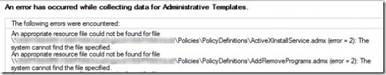 Group Policy Admin Templates