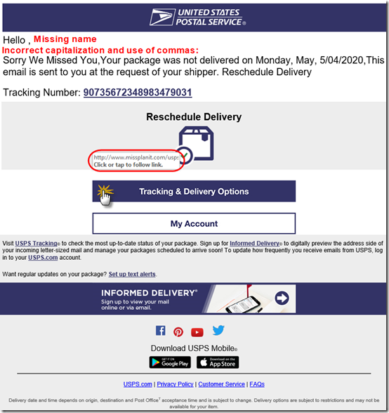 Phish email 1