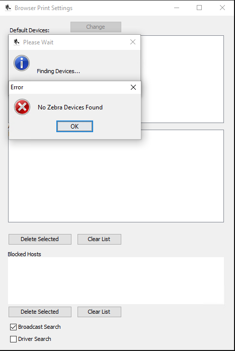 brutalt Ulykke vogn Shared Printer Not Found by Zebra Browser Print | MCB Systems