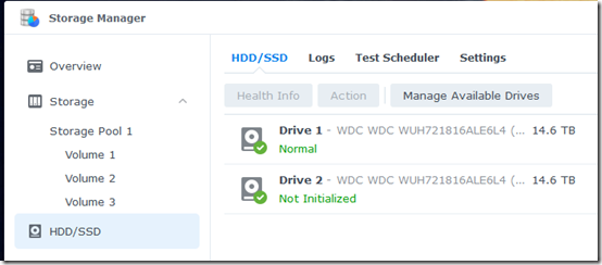 synology drive not initialized